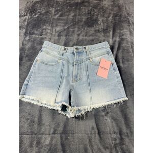 Juicy Couture Venice V Front Denim Shorts‎ Raw Hem Size 26